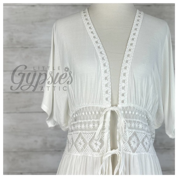 White Nights Beach Kimono Maxi Dress - Picture 8 of 12
